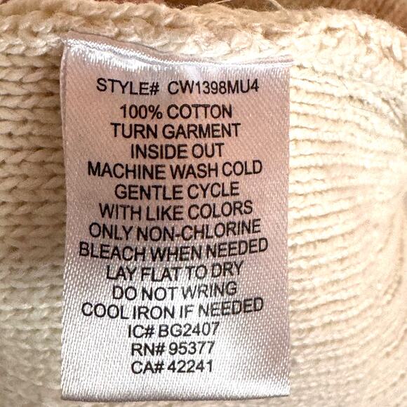 SANCTUARY Cable Knit Sweater Women's XL‎ Cotton Crewneck Coastal Nautical Preppy - Picture 8 of 9